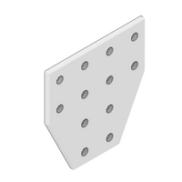 MODULAR SOLUTIONS TIE PLATE 180MM X 180MM X 6MM&lt;BR&gt;T SHAPE WITH STAINLESS STEEL HARDWARE